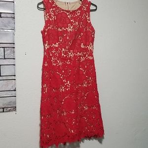 Red and begie dress by Ryan Michelle. Size M.
